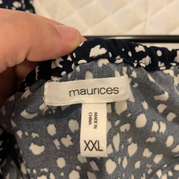 Blue and white floor length sundress - Picture 3 of 3